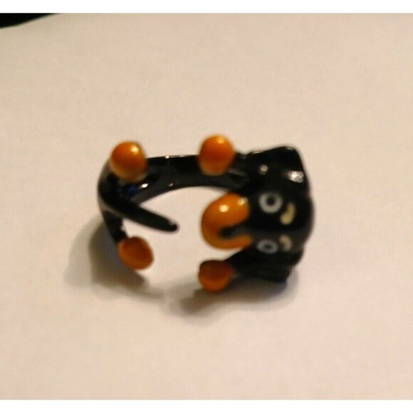 Adorable Wrap Around Adjustable Puppy Dog Ring - Picture 4 of 5